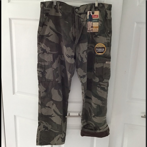 wrangler fleece lined cargo pants
